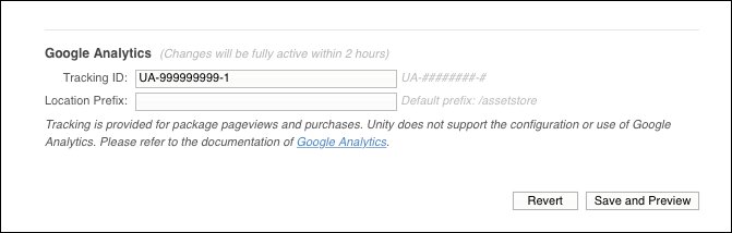 Tracking ID 字段是必填字段,而 Location Prefix 字段是选填字段