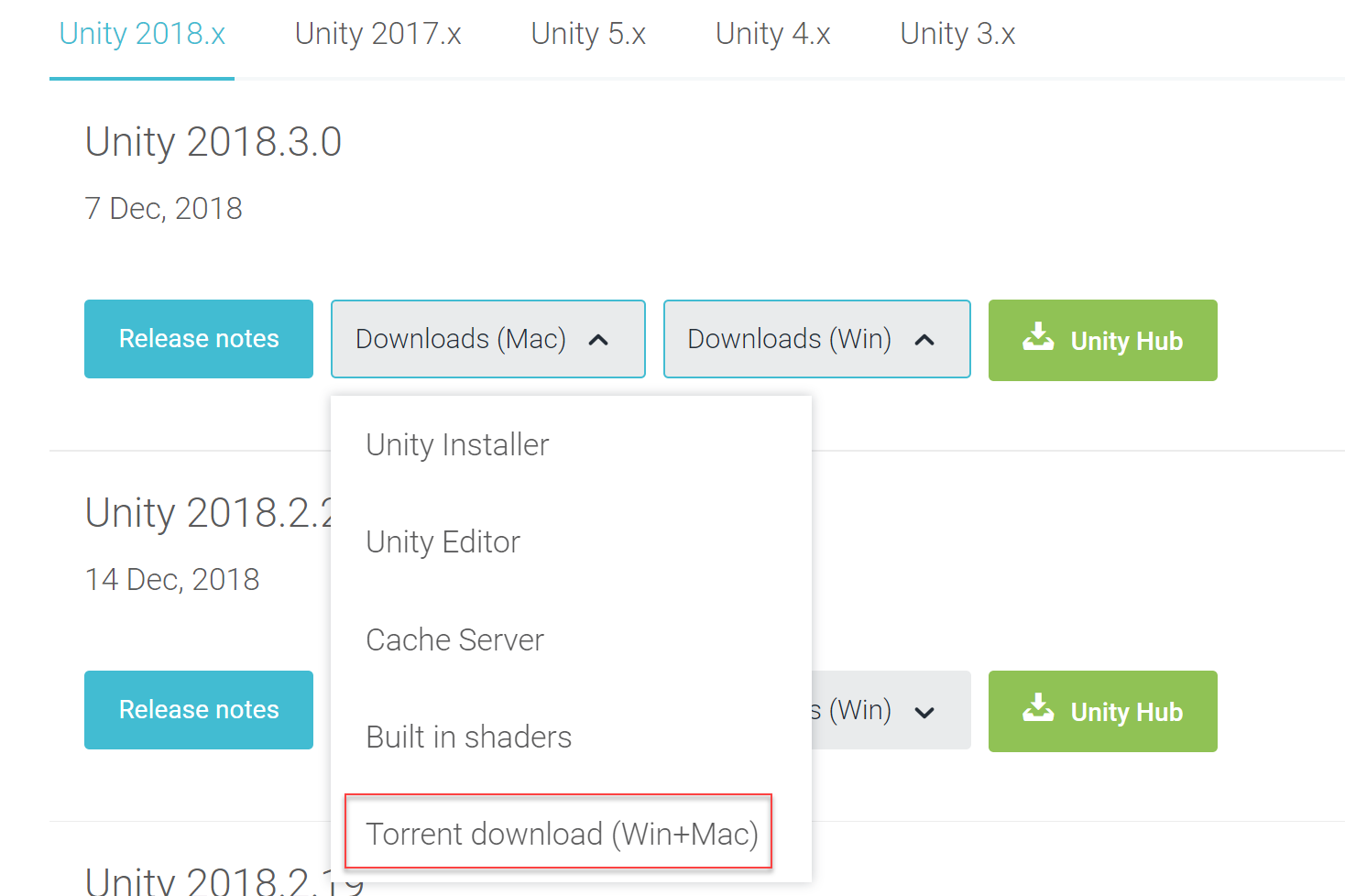 使用 Torrent 来下载 Unity